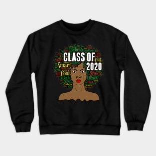 Class of 2020 Words in Afro Crewneck Sweatshirt